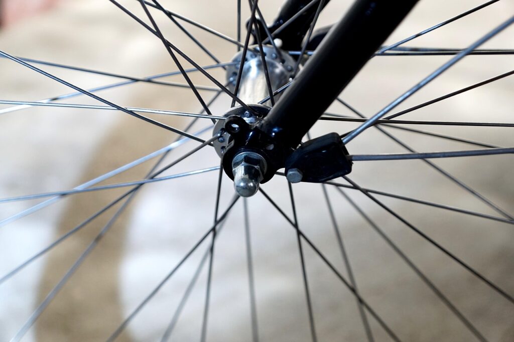 bicycle, velo, front wheel, hub, fastening, hat nut, technology, bicycle, hub, hub, hub, hub, hub